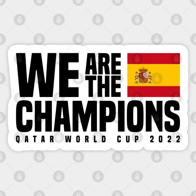 Qatar World Cup Champions 2022 - Spain Sticker by Den Vector